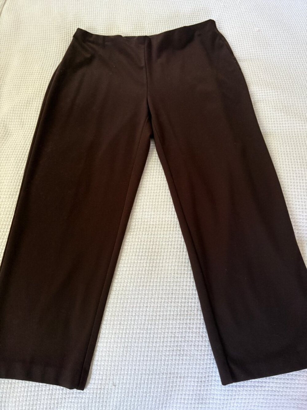 Brown Pull On Pants by JM Collection